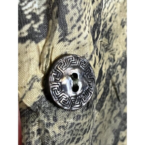 Betsys Things Sheer Animal Print Snakeskin 2X Green Exotic Jungle Safari Chic - Picture 6 of 11